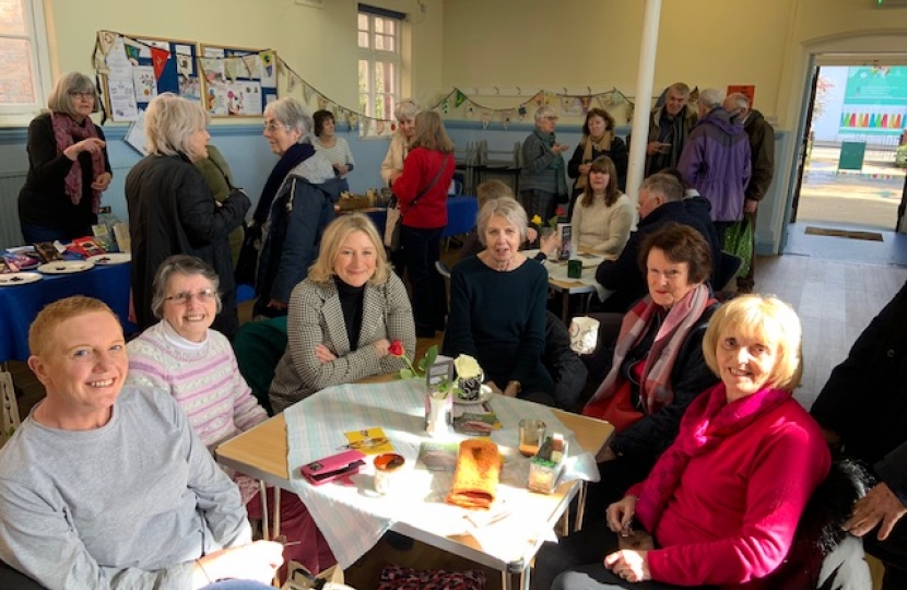 Suzanne Webb MP with members of the public at St Thomas' Church 