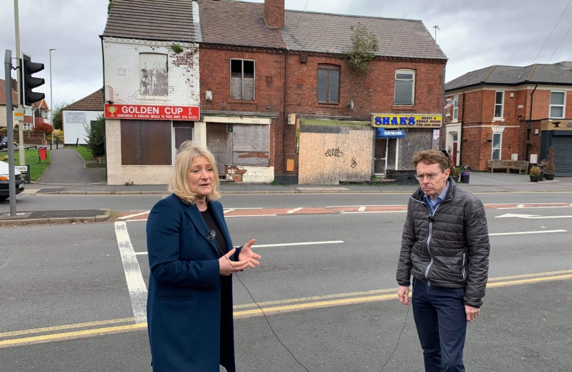 Suzanne Webb MP and West Midlands Mayor Andy Street in Colley Gate