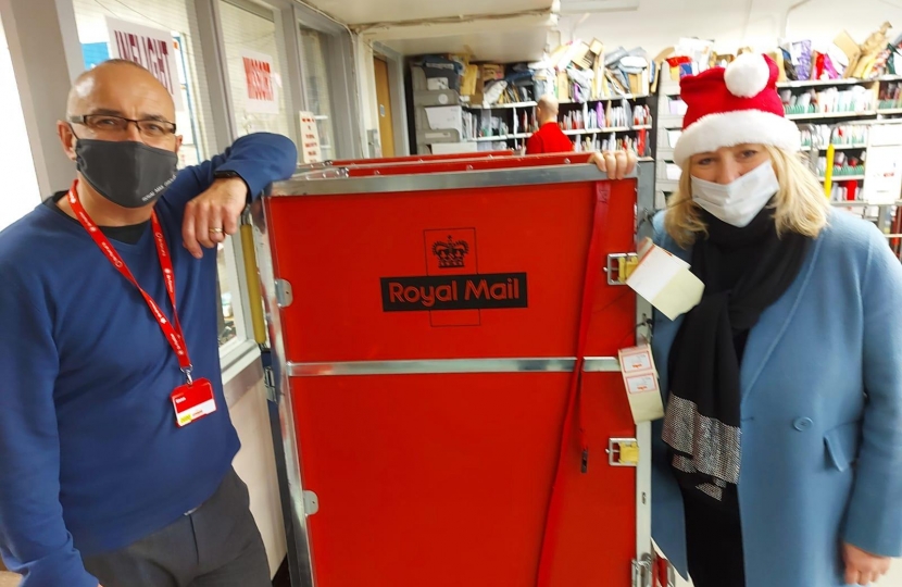 Suzanne Webb MP at the Royal Mail depot in Stourbridge