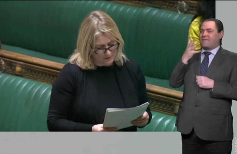 Suzanne Webb MP in the British Sign Language Bill debate.