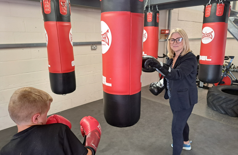 Suzanne at the Boxing Club