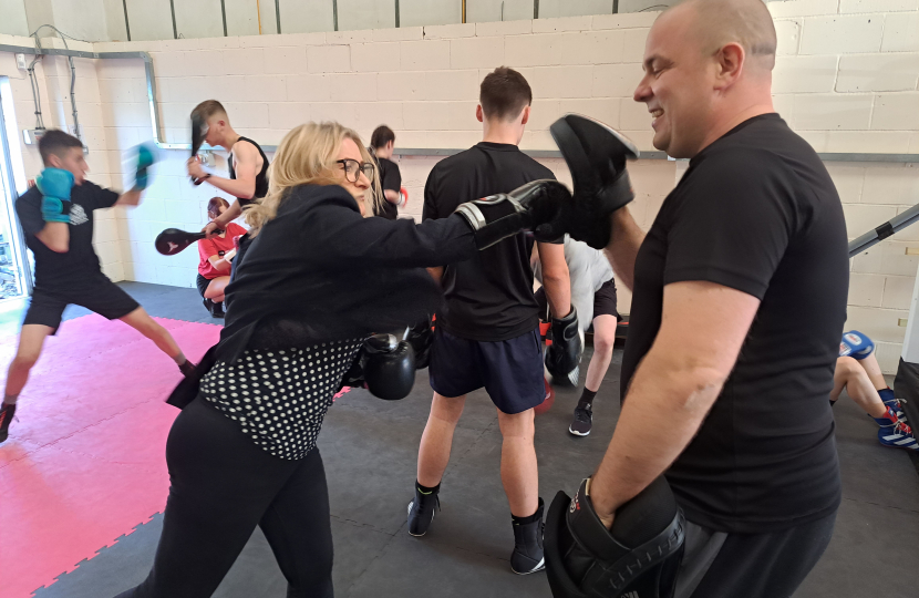 Suzanne at the Boxing Club