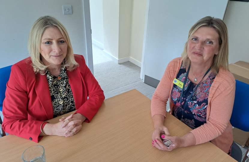 Suzanne with Claire Towns, CEO of the Hospice