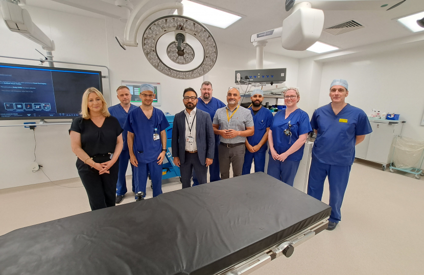 Suzanne with Russell's Hall Hospital Staff