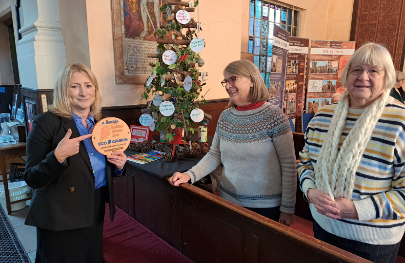 Suzanne Webb MP with Rose Hoey and Judi Davies 