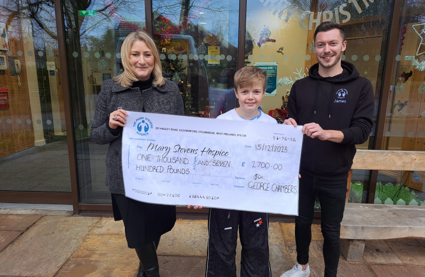 Suzanne Webb MP with George Chambers and James Totney