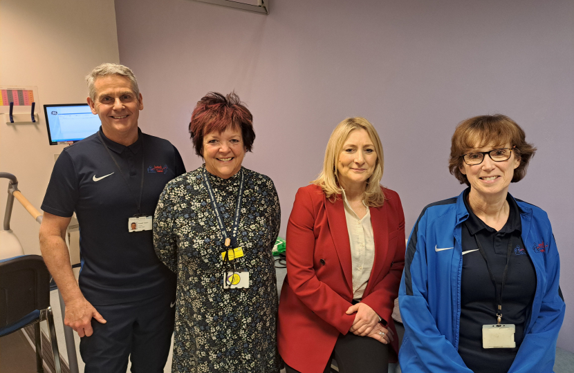 Suzanne Webb MP with Russell Tipton, Karen Kelly and Anne Welsh