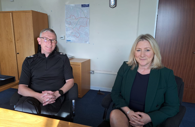 Suzanne Webb MP with Chief Superintendent Anthony Tagg