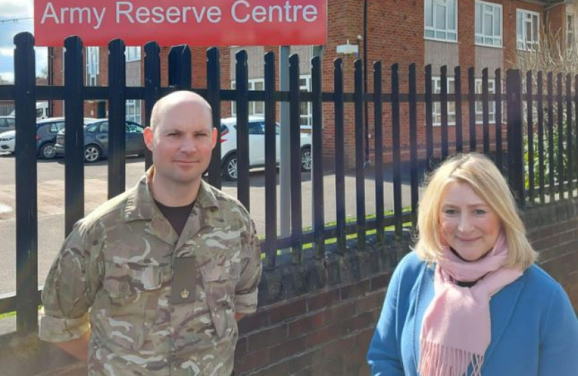 Suzanne Webb MP at the Army Reserve Centre in Stourbridge