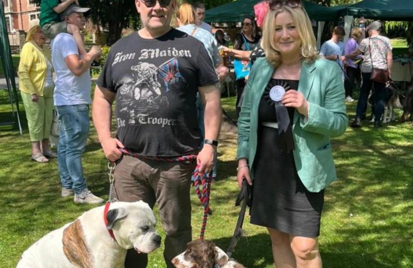 Suzanne Webb MP with local campaigner Jason Thorne