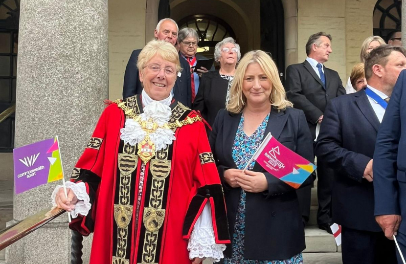 Suzanne Webb MP with Mayor Sue Greenaway