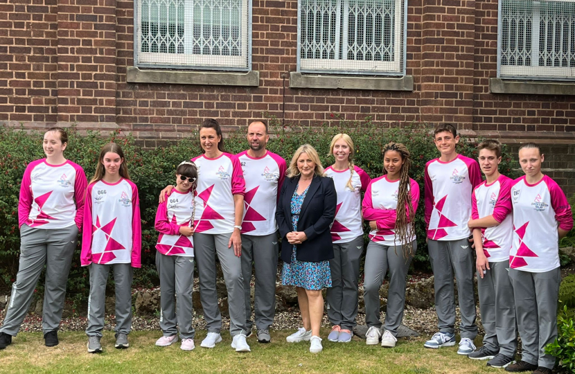 Suzanne Webb MP with the Baton Bearers