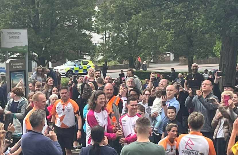 Queen's Baton Relay through Mary Stevens Park