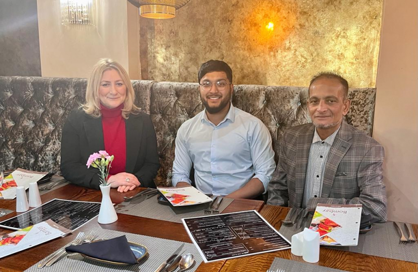 Suzanne with Bombay Pickles' father and son team