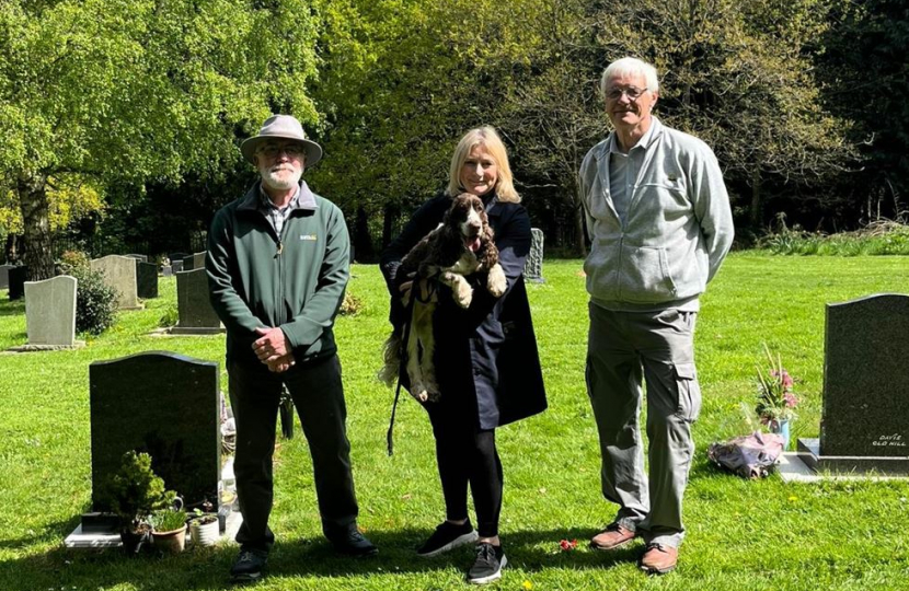 Suzanne Webb MP with Martin Walton (left) and Tony Tatford (right)