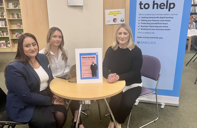 Suzanne Webb MP with Barclays Staff