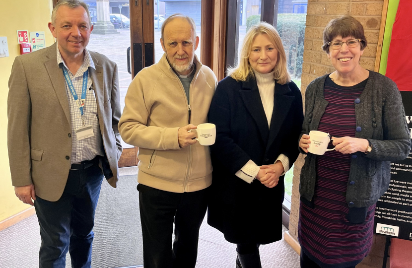 Cllr Dave Borley, Rev Simon Falshaw, Suzanne Webb MP and Sue Falshaw