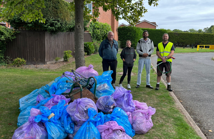 Hannah Picken with Amblecote Councillors Kamran Razzaq, Paul Bradley, and Pete Lee