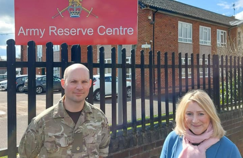 Suzanne Webb MP at the Army Reserve Centre in Stourbridge