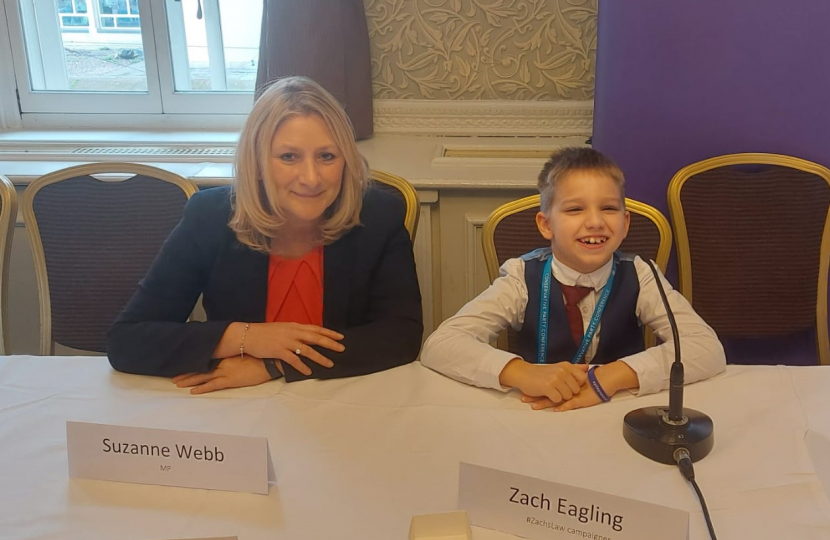 Suzanne Webb MP with Zach 