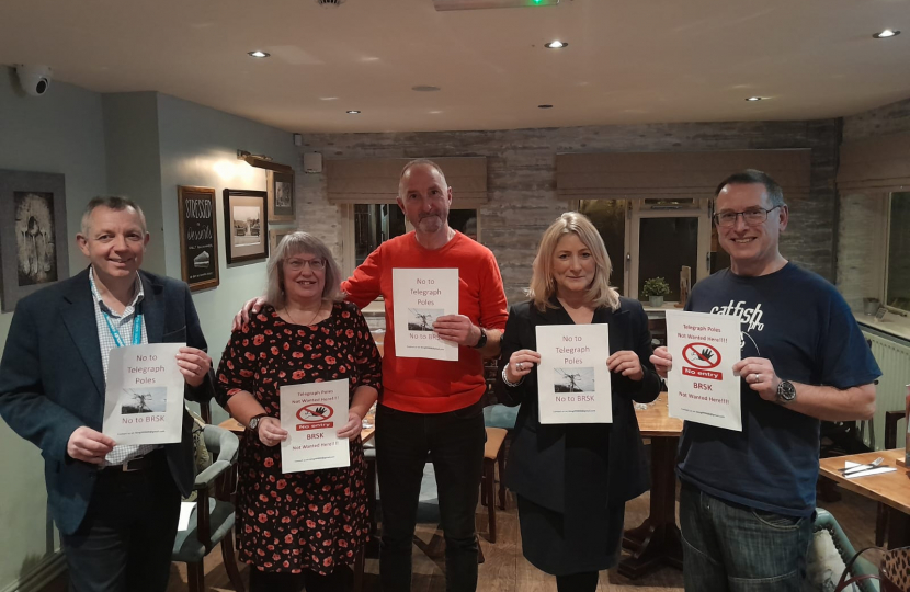 Suzanne Webb MP with Cllr Dave Borley and community campaigners