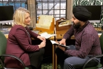 Suzanne discussing crime with Police and Crime Commissioner Candidate, Jay Singh-Sohal