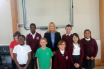 Suzanne Webb MP with pupils from Dudley Wood Primary School