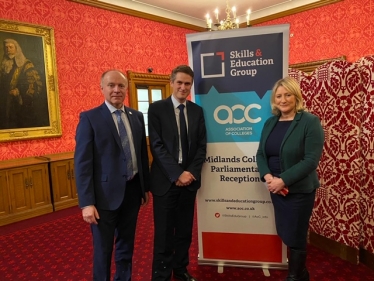 Suzanne Webb MP with Secretary of State for Education, Gavin Williamson, and Marco Longhi MP at the Skills and Education parliamentary reception. 