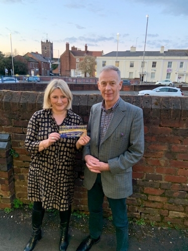 Suzanne Webb with David Viner, supporter of a West Midlands Velodrome