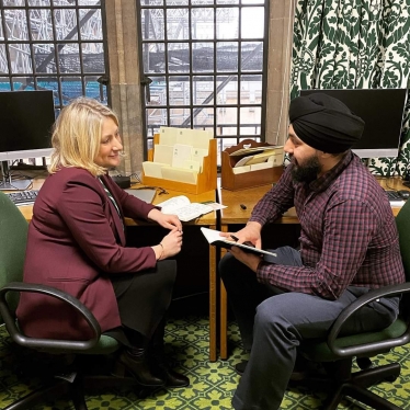 Suzanne discussing crime with Police and Crime Commissioner Candidate, Jay Singh-Sohal