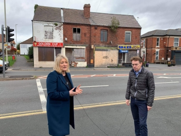 Suzanne Webb MP and West Midlands Mayor Andy Street in Colley Gate