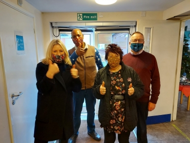 Suzanne Webb MP at the Elton Vaccination Centre