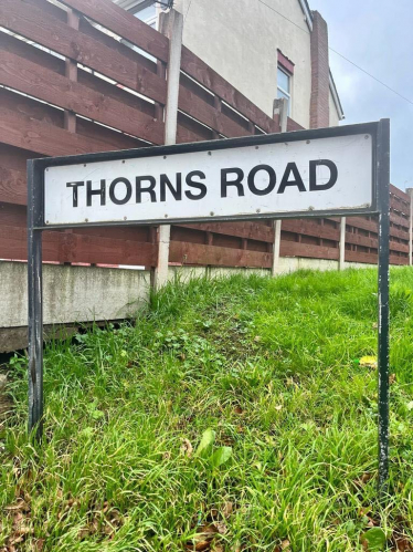 Sign of Thorns Road