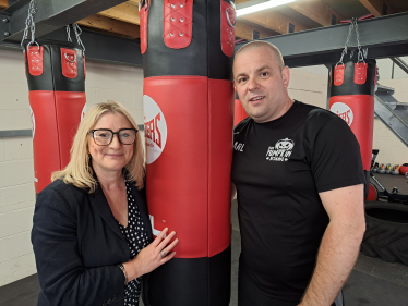 Suzanne at the Boxing Club