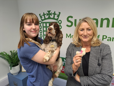 Zoe Yardley with Sid and Suzanne Webb MP