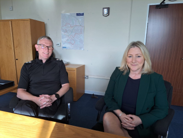 Suzanne Webb MP with Chief Superintendent Anthony Tagg