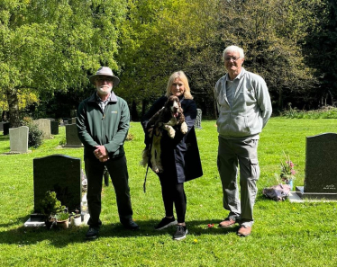 Suzanne Webb MP with Martin Walton (left) and Tony Tatford (right)