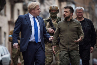 Prime Minister Boris Johnson and Ukrainian President Volodymyr Zelensky