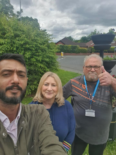 Suzanne Webb MP with Councillors Kamran Razzaq and Pete Lee