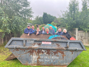 Skips at the allotment in Cradley and Wollescote