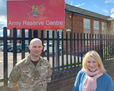 Suzanne Webb MP at the Army Reserve Centre in Stourbridge