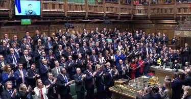 President Zelensky of Ukraine address the House of Commons